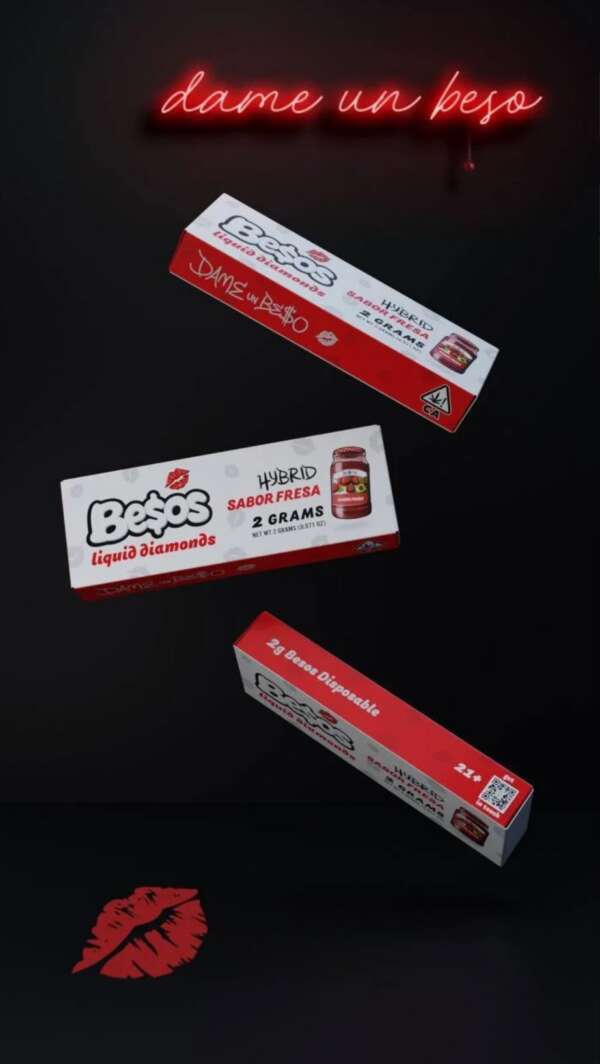 BESOS| SOBAR FRESA |2G LIQUID DIAMOND