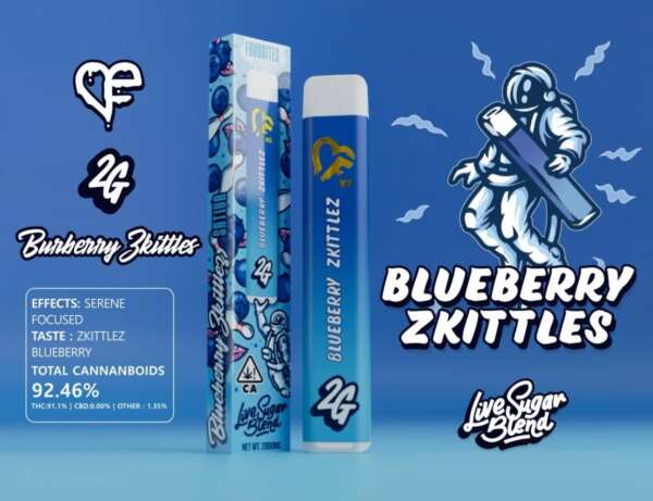 BLUEBERRY ZKITTLEZ LLIVESUGAR BLEND - Favorites Disposable