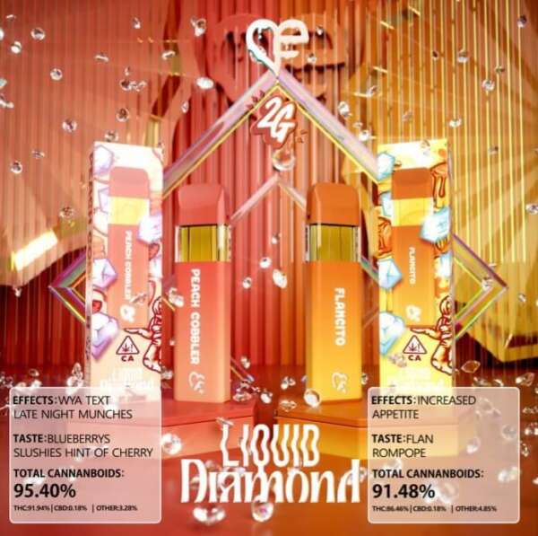 PEACH COBELER LIQUID DIAMOND & FLANCITO LIQUID DIAMOND