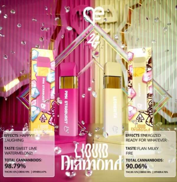 PINK STARBURST LIQUID DIAMOND & LECHERITA LIQUID DIAMOND